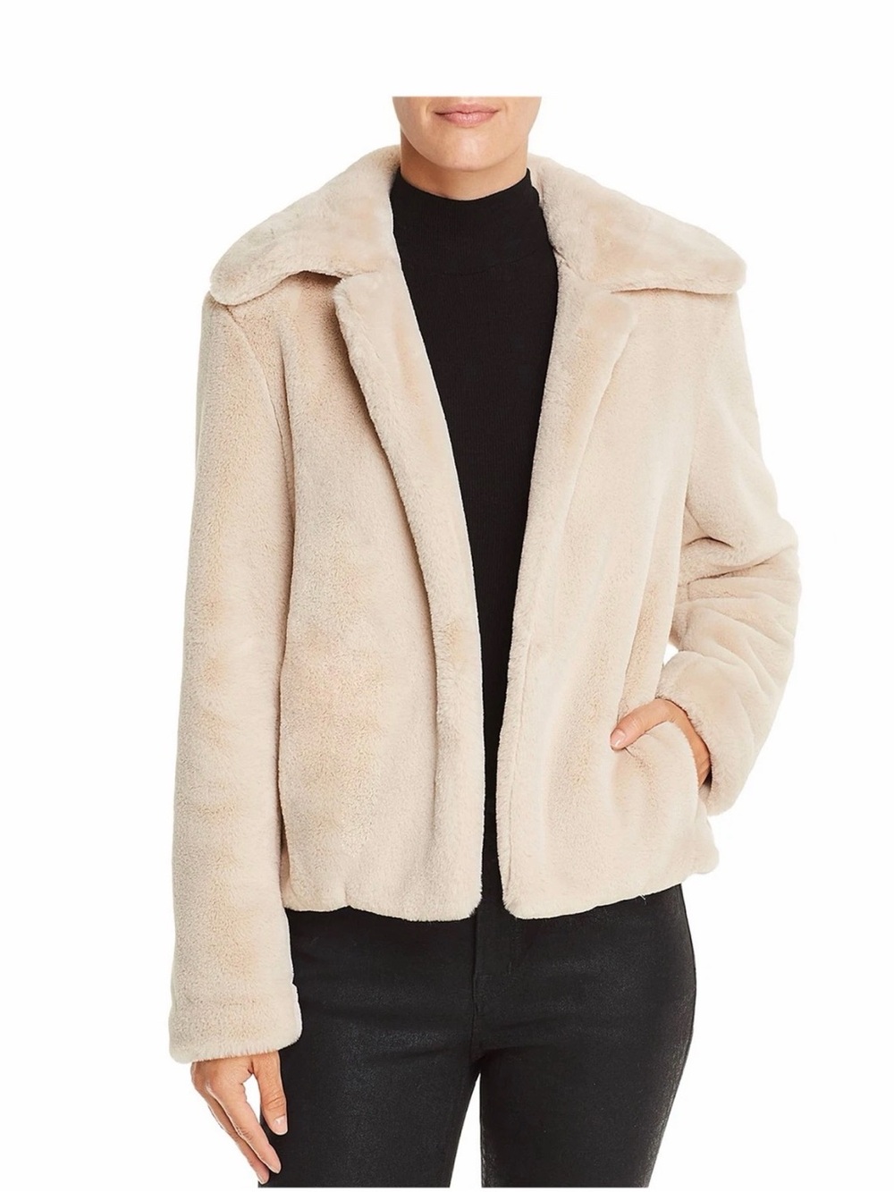 Theory Beige Plush Teddy Jacket